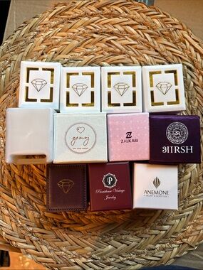 Jewelry Ring Box Lot of 11 Mixed Gift Boxes Display Storage Assorted